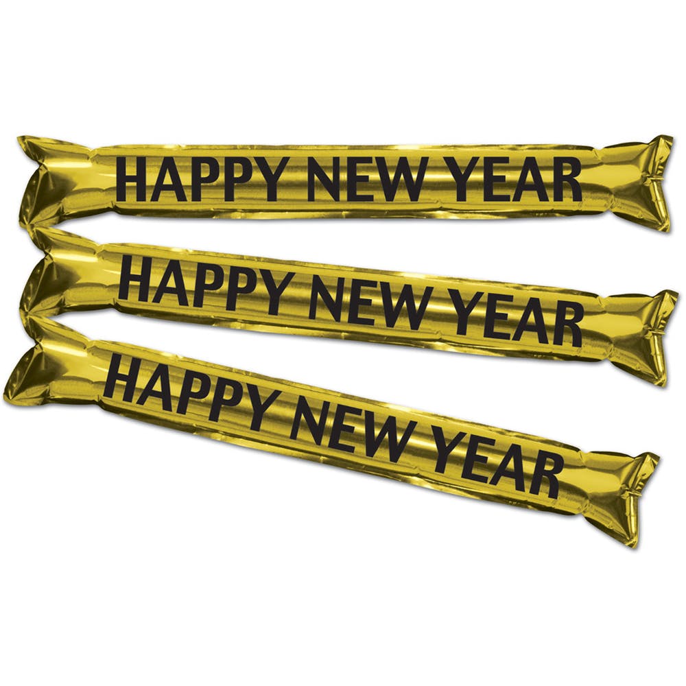 Metallic Party Sticks - Black & Gold 22" 2