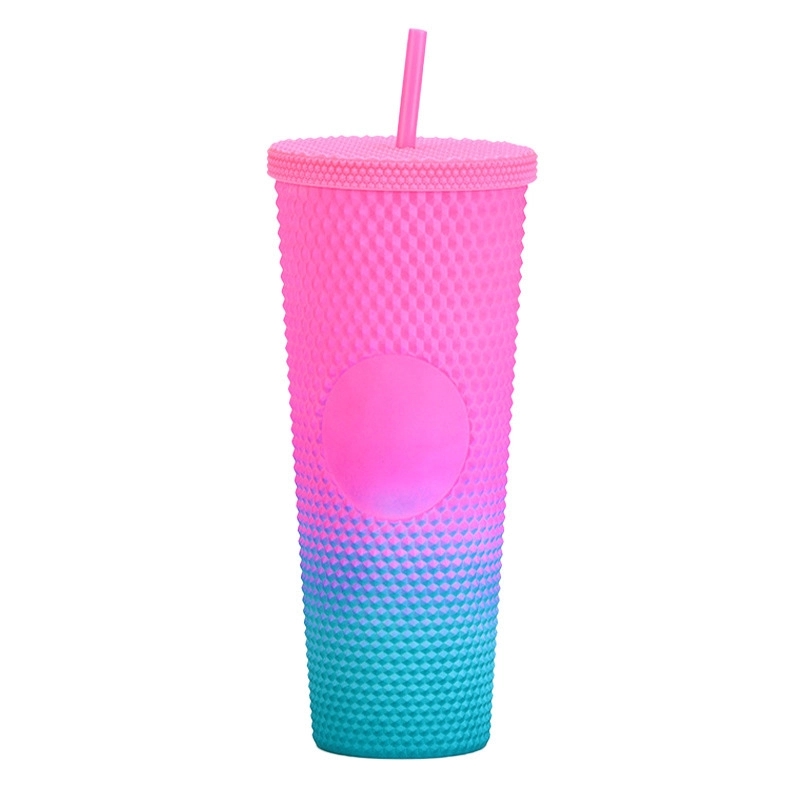 Custom 24 oz Matte Plastic Studded Tumbler Cup 2
