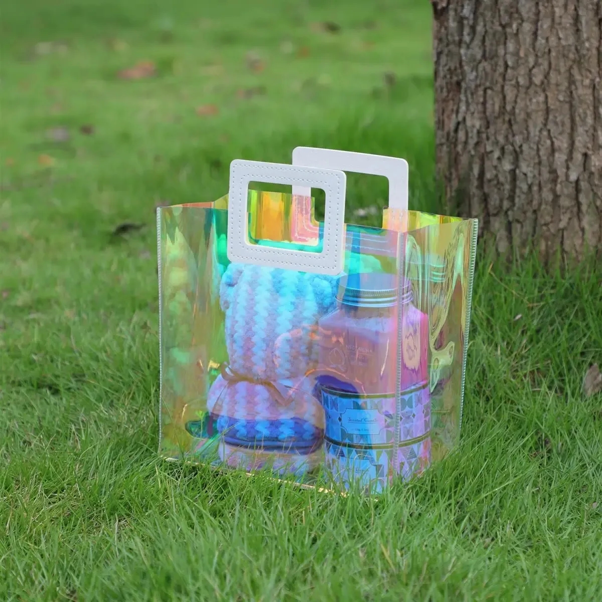 Stylish Holographic PVC Tote Bag for Trendy Fashionistas 4