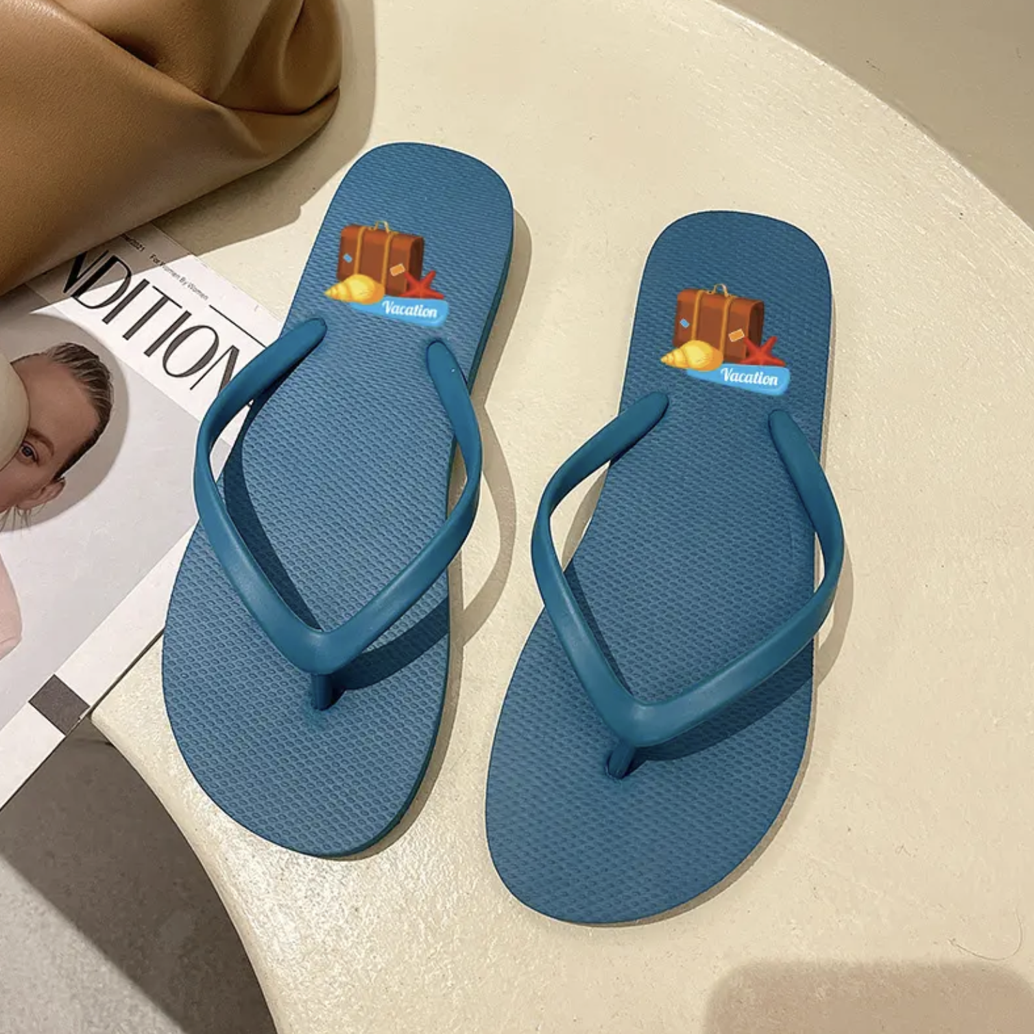 Custom Full Color Logo Flip Flops 2