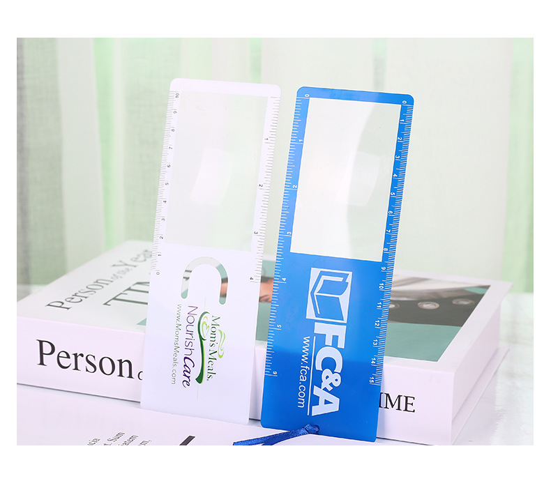 PVC Bookmarker Magnifier With Clip And Ruler 4