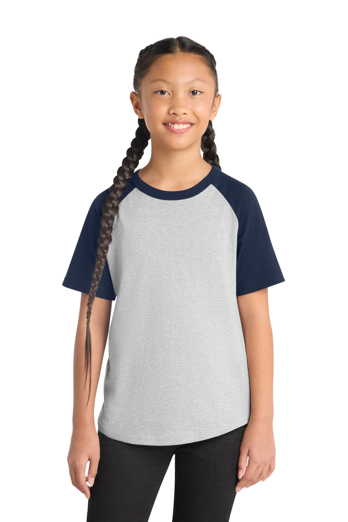Sport-Tek Youth Short Sleeve Colorblock Raglan Jersey. YT201 9