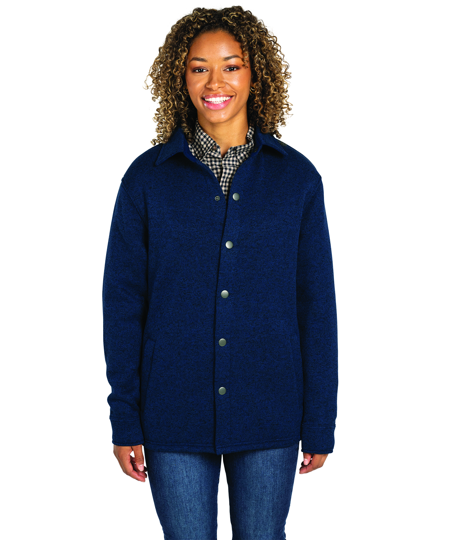 Heathered Fleece Snap Shacket 52