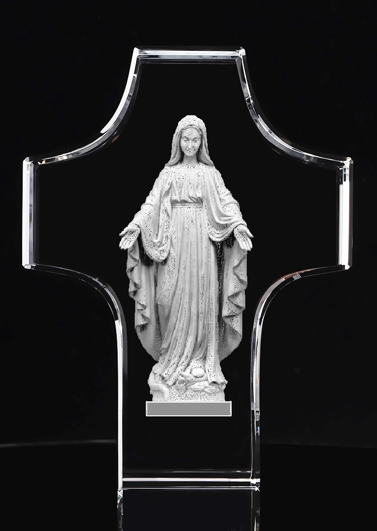 Engraved Crystal Glass Cross 4