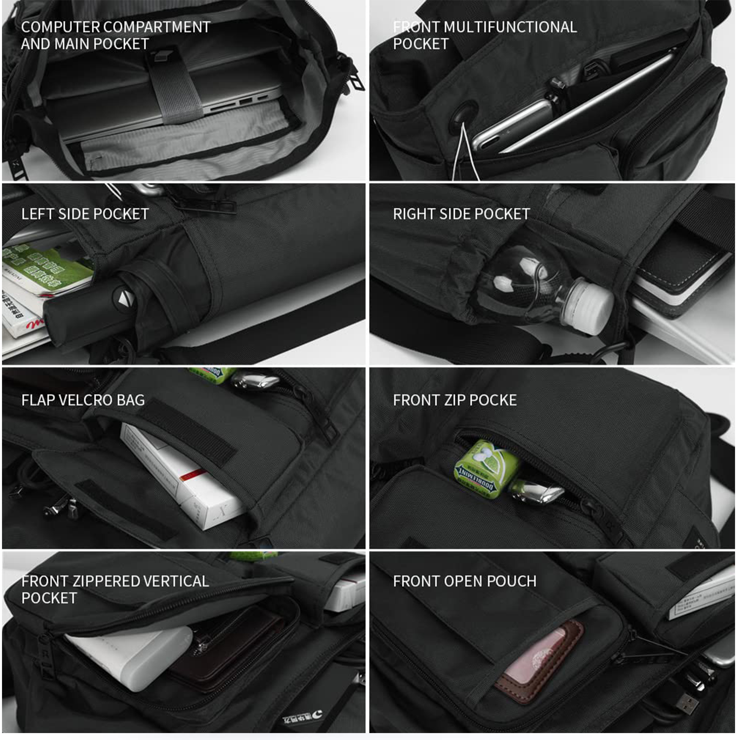 Mens Messenger Laptop Shoulder Bag 3