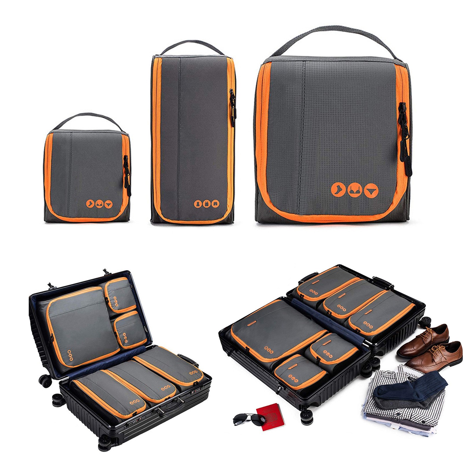 6 Sets Packing Cubes for Suitcases 3