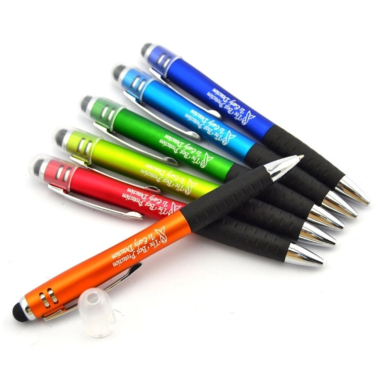 LED Light Pen with Laser Logo and Stylus Touch 5