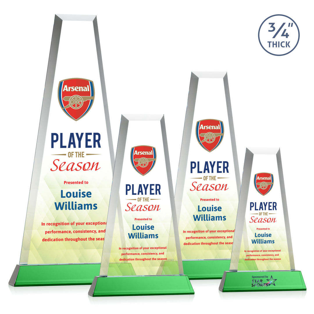 Imperial VividPrint™ Award on Newhaven Base - Green