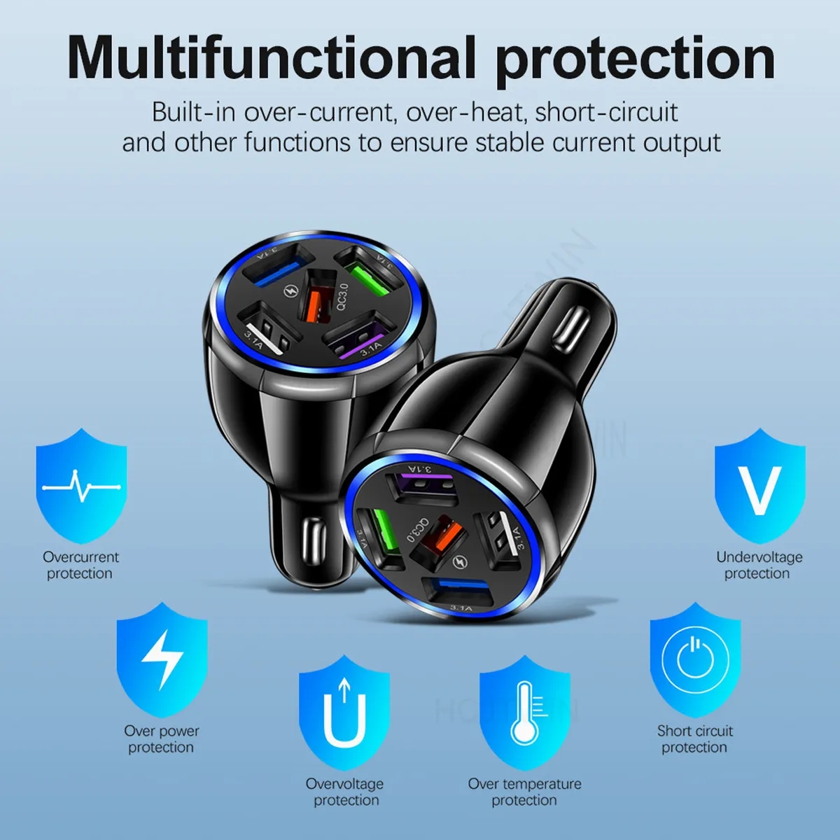 5-Port USB Fast Car Charger 6