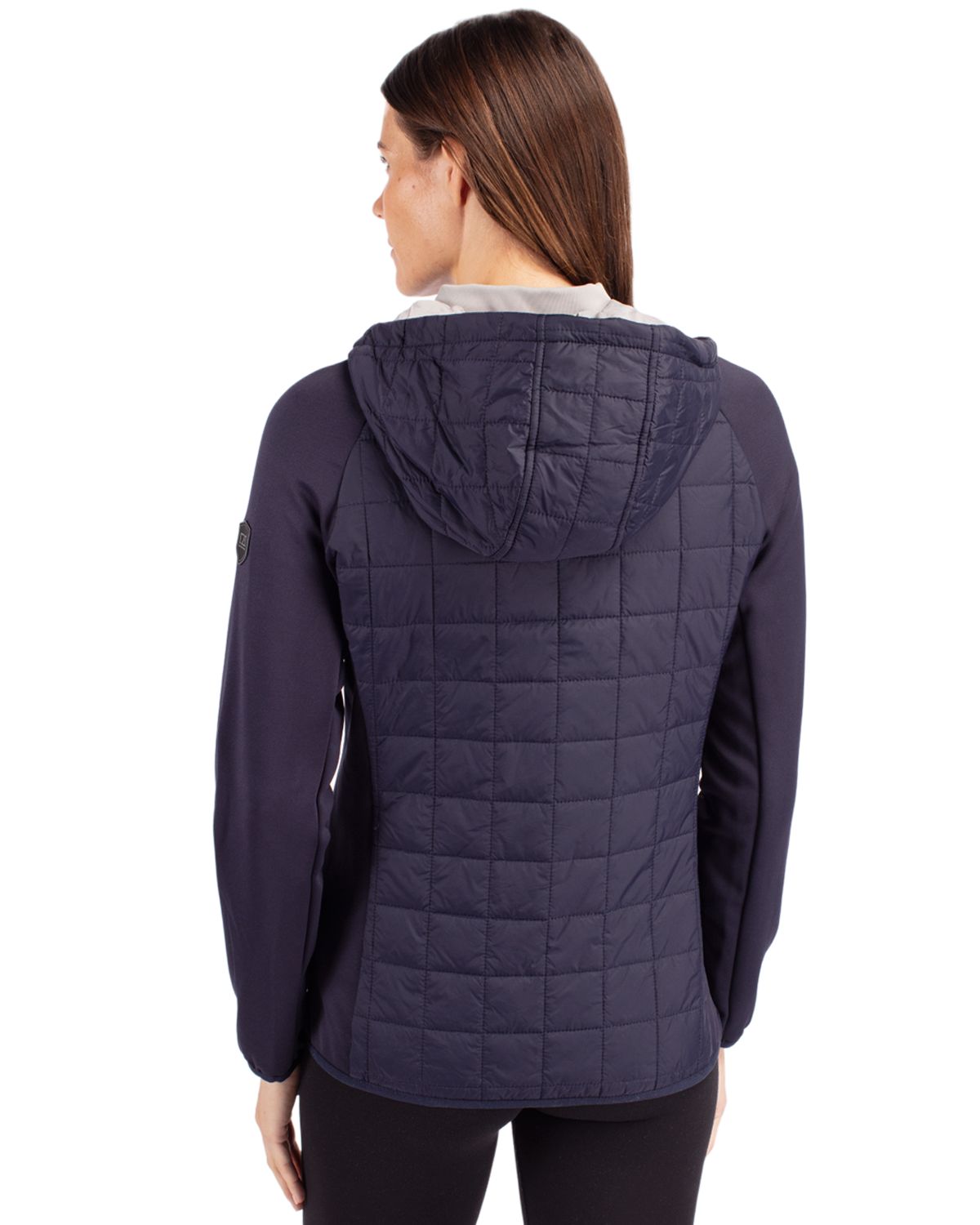 Cutter & Buck Rainier Recycled Insulated Hybrid Puffer Womens Full Zip Jacket 27