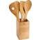 Bamboo 4-piece Kitchen Tool Set and Canister 2