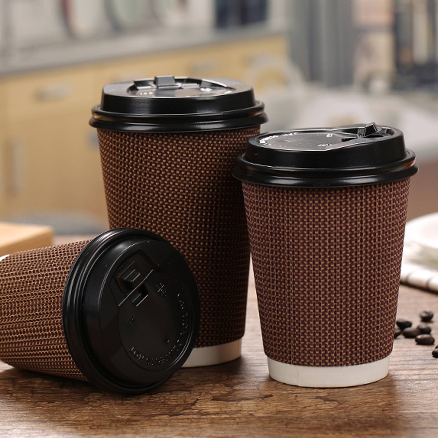 16oz/14oz/8oz heat-insulated disposable paper coffee cup 4