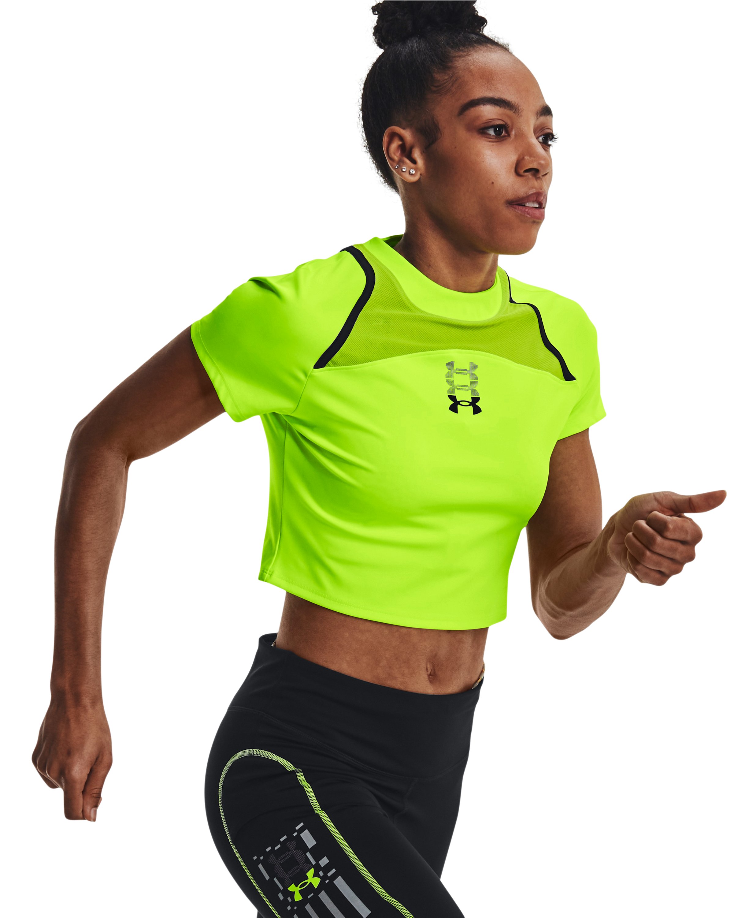 Women's UA Run Anywhere Crop Short Sleeve 2