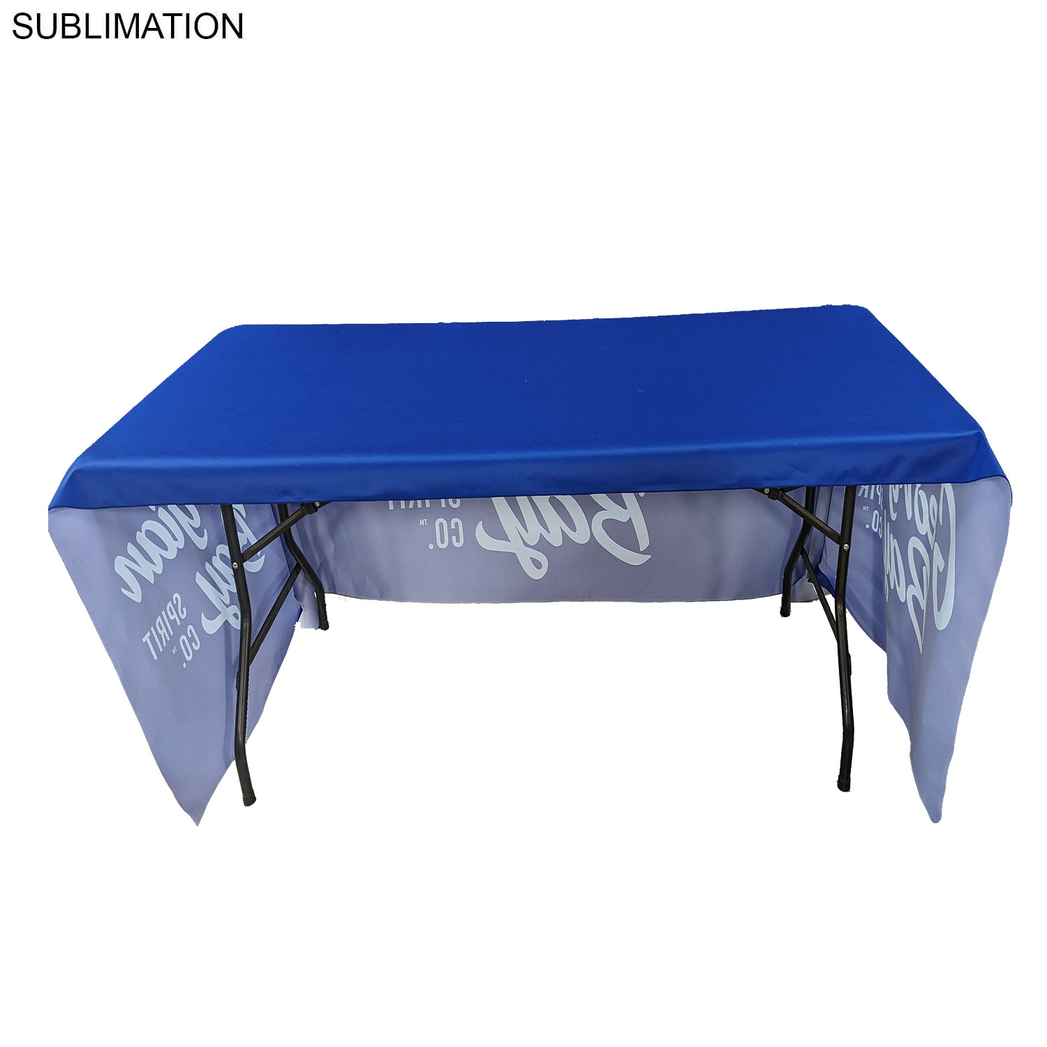 24Hr Express Ship - Sublimated PREMIUM Cloth for 6' Table, Drape Style, Open Back, Rounded Corners 4