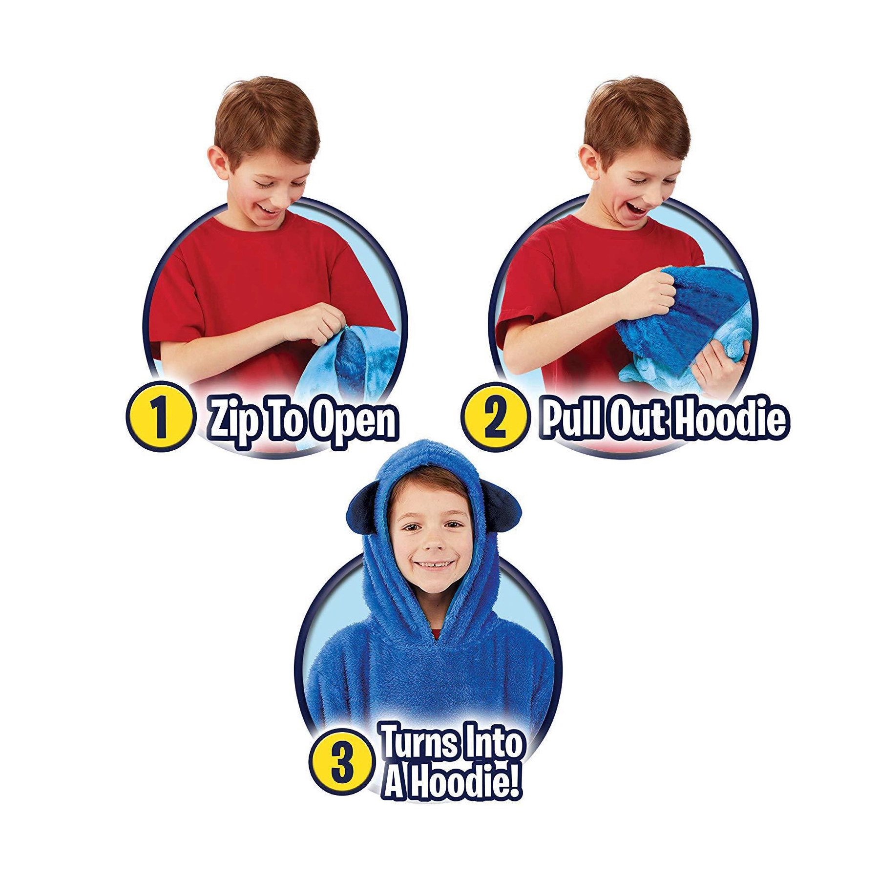 Kids Cartoon Hooded Blanket Pajama 7