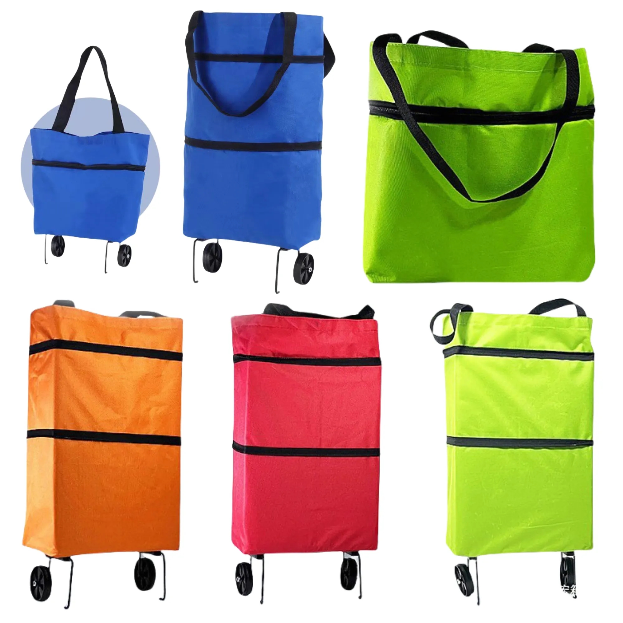 Foldable Wheeled Storage Bag With Handles 2