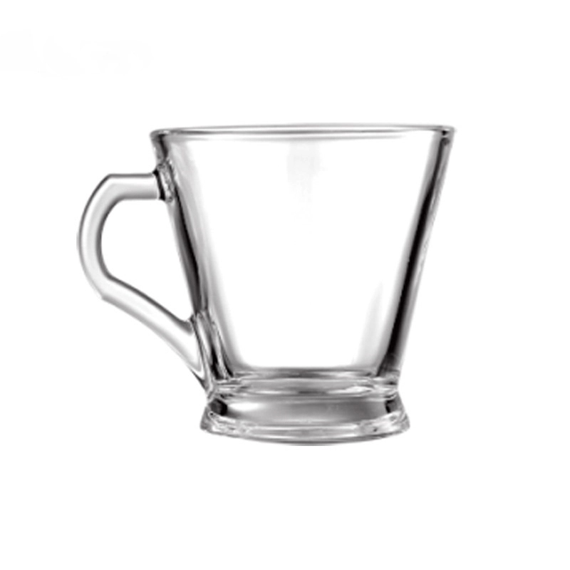 6 oz. Classis Glass Coffee Mugs w/ Custom Logo & Handle Cups 1