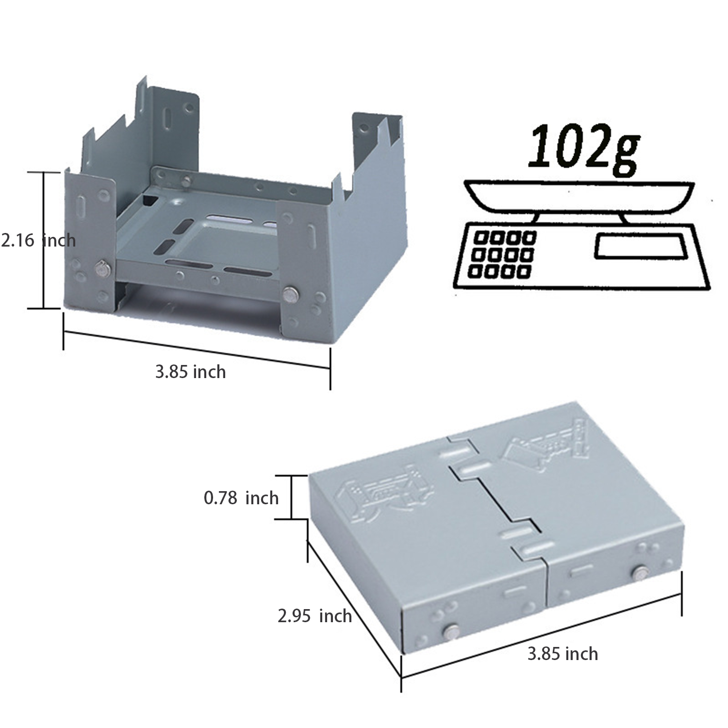 Camping portable solid alcohol stove 1