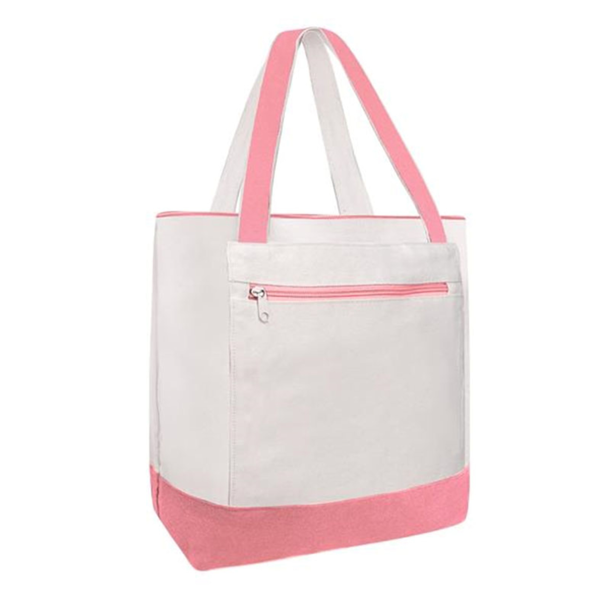 Zippered Canvas Tote Bag with Front Pocket 5