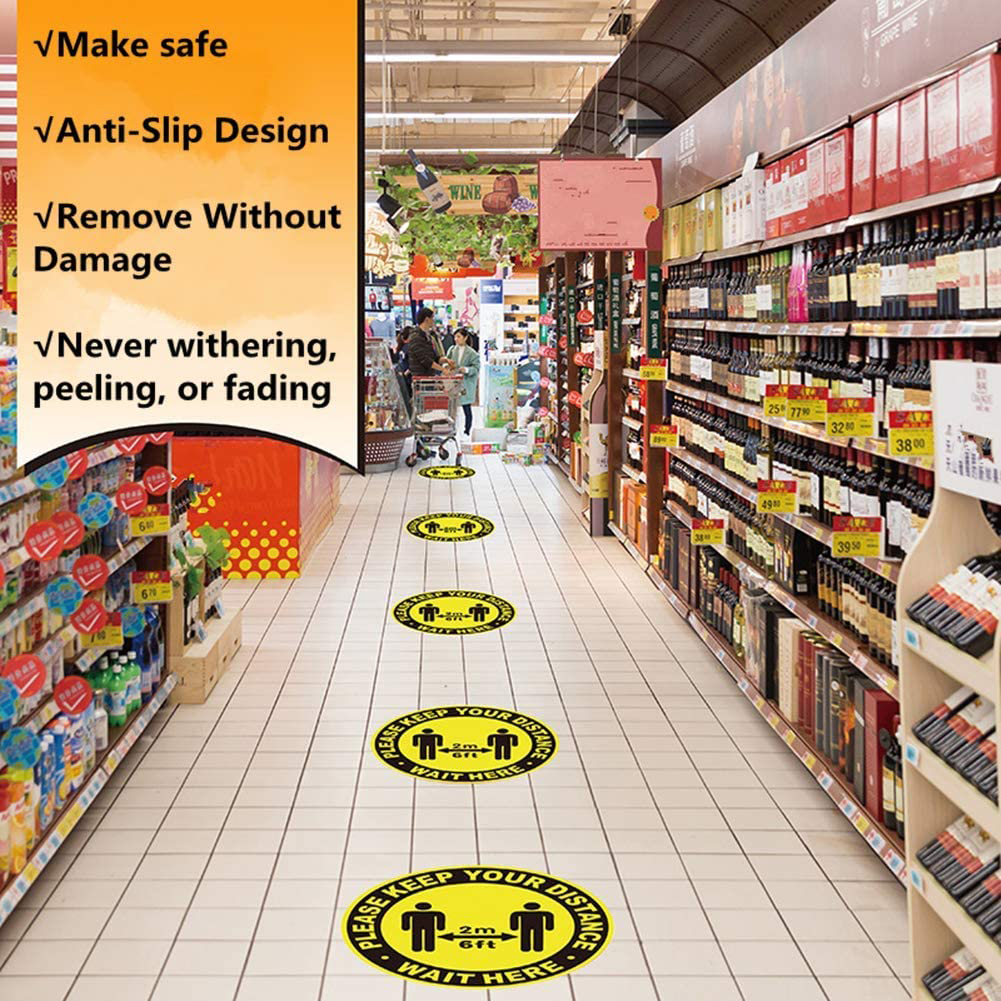 Social Distancing Floor Decal Stickers - 0.46mm thickness 3