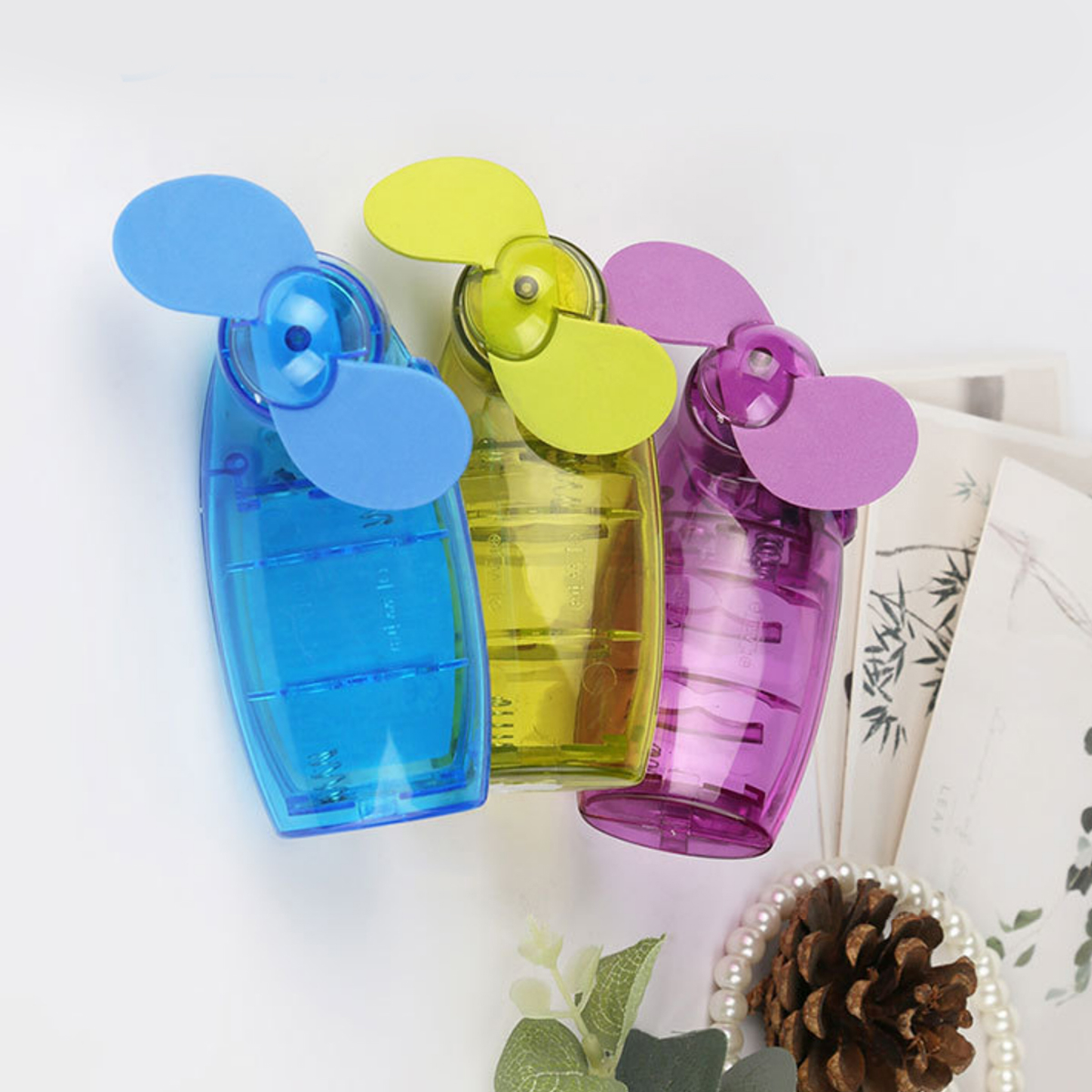 Mini Handheld Spray Fan with Soft Blades and Custom Logo 8