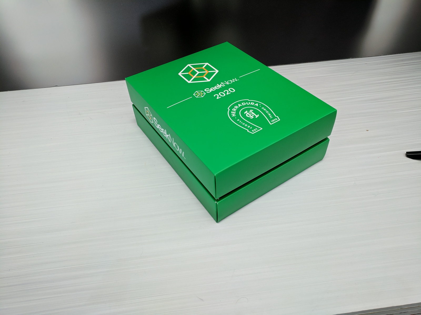 Custom Printed Full Color Hinged Soft Touch Luxury Gift Box - 8.5x8.5x4 2