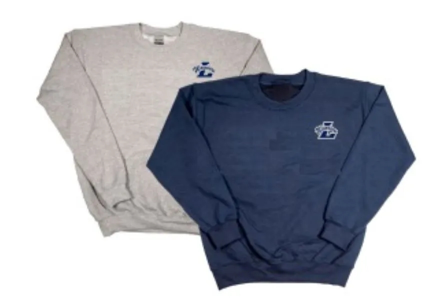 Crewneck Sweatshirt: Gray or Navy, custom hoodie or sweatshirt with logo imprint 2