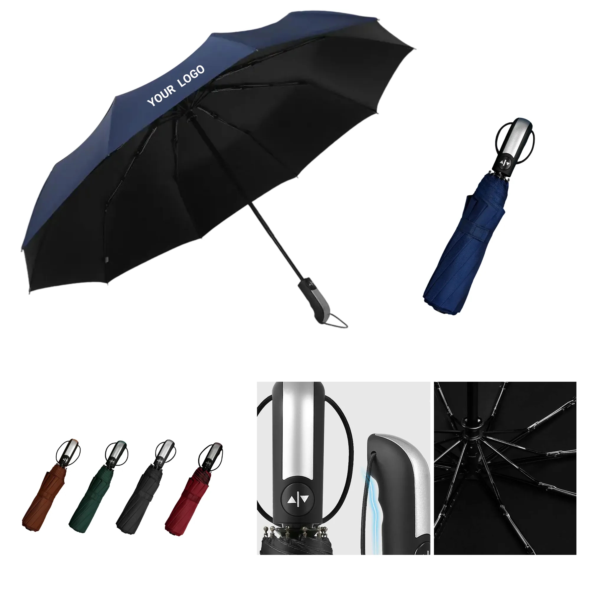 Ergonomic Long-Handle Quick-Dry Umbrella 4