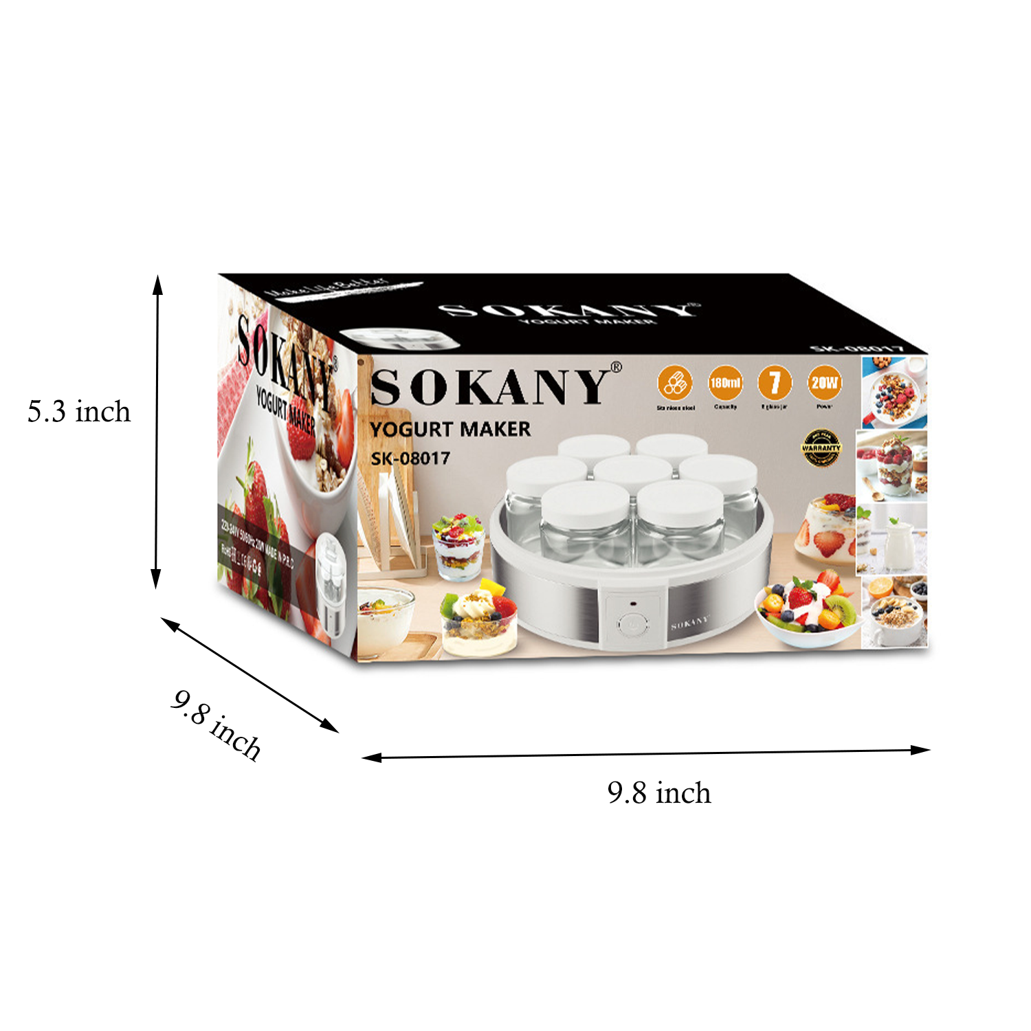 Homemade Yogurt Maker Machine w/ 7 cups 5
