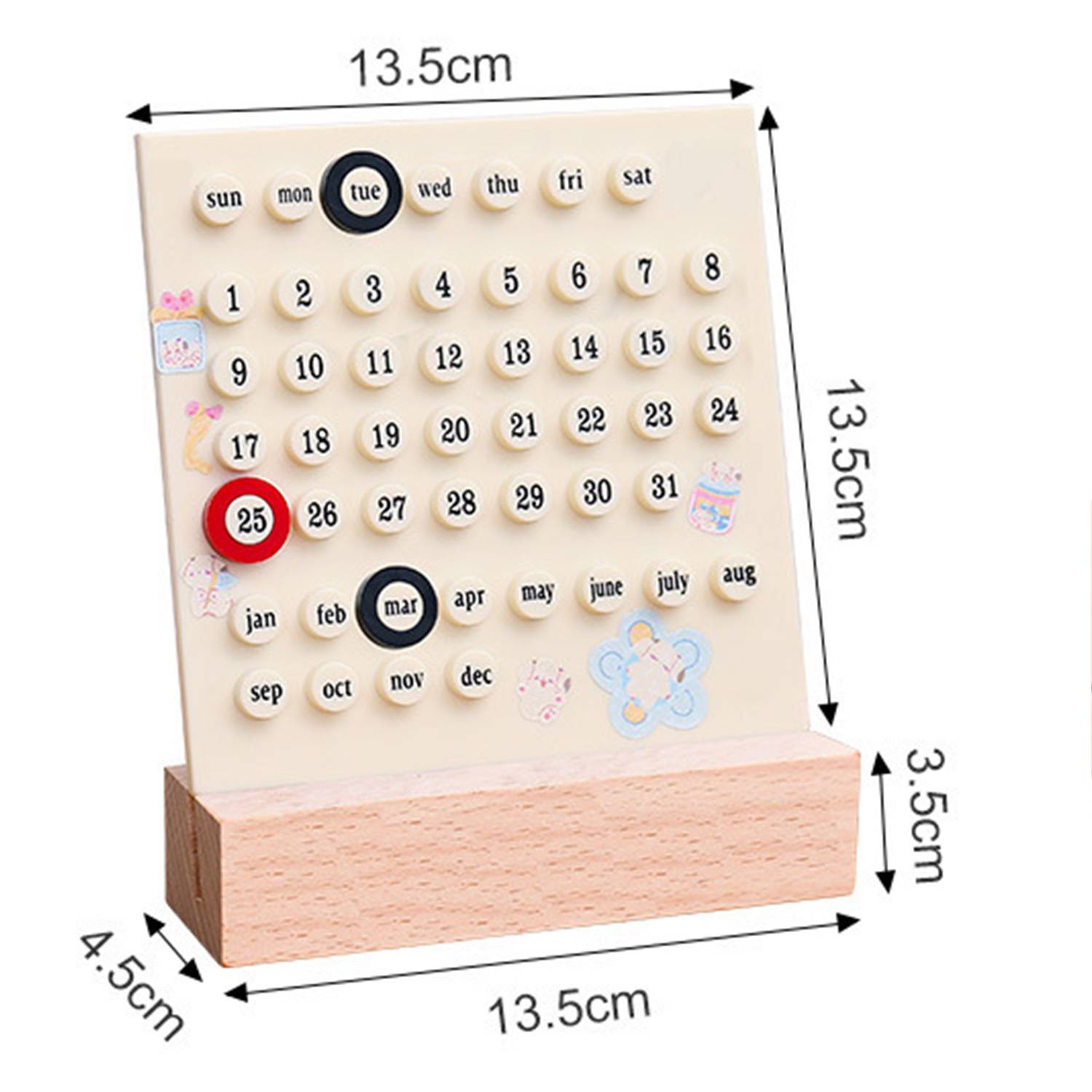Perpetual Desk Wood Calendar 6