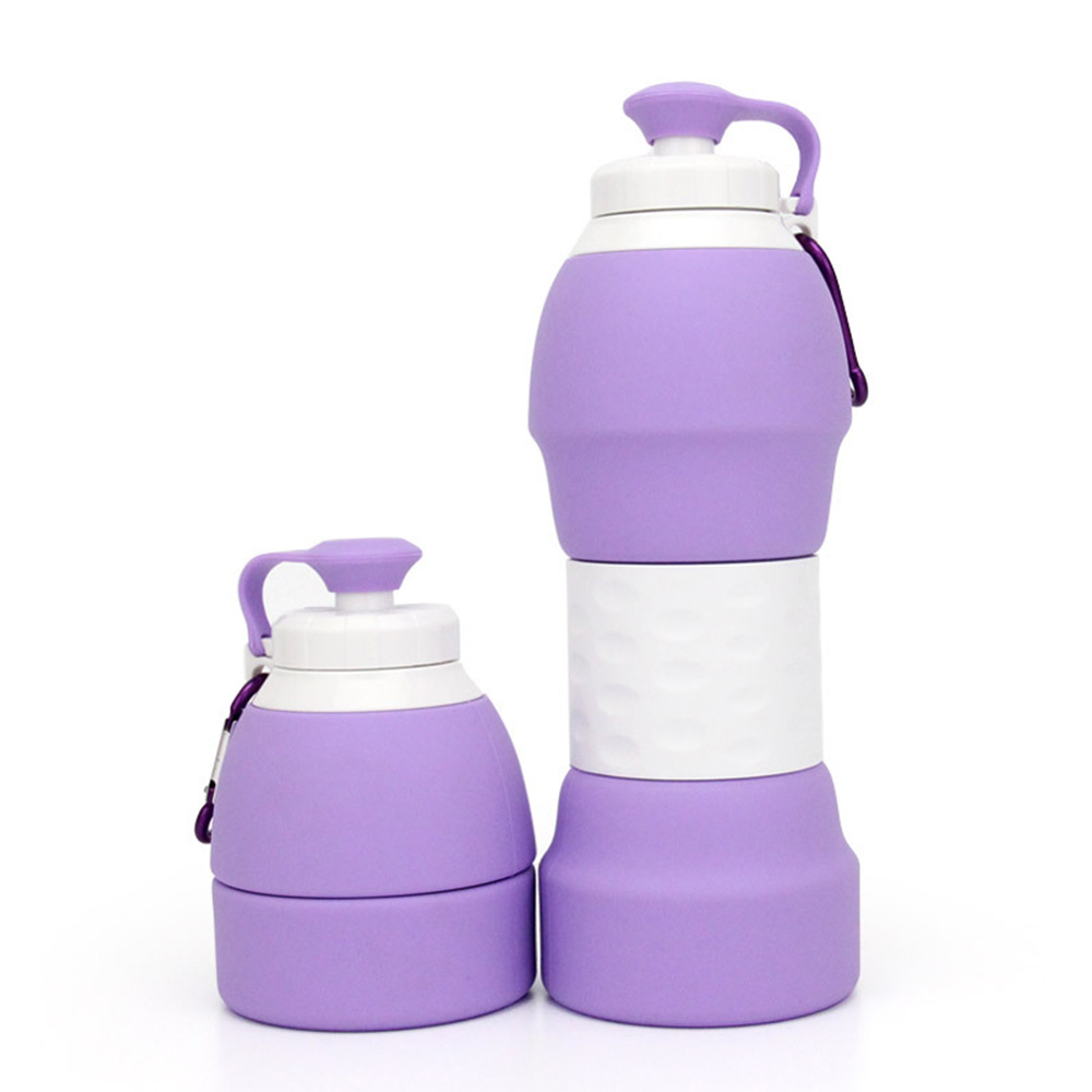 580ML Silicone Folding Water Bottle Retractable Water Cup 5