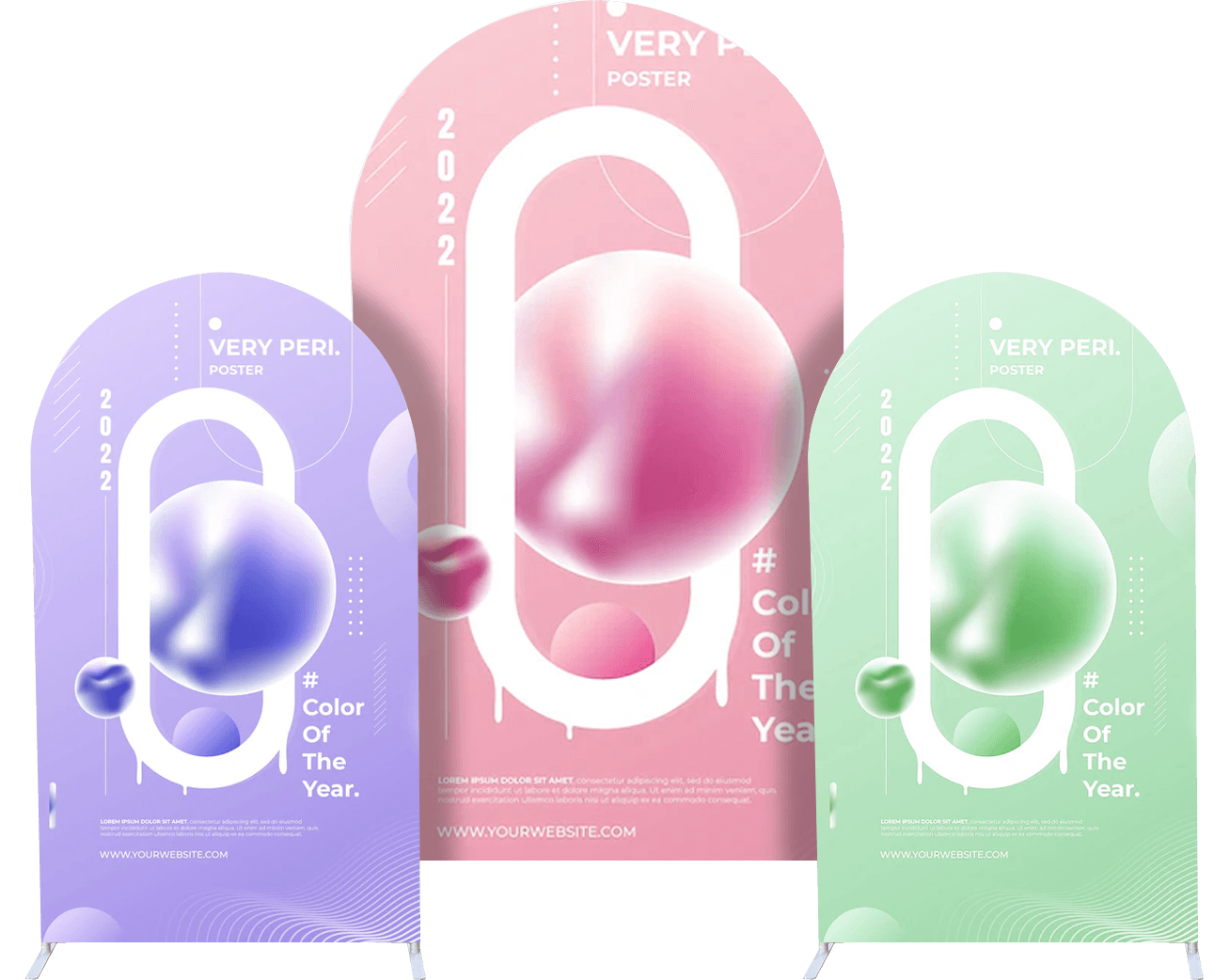 3-Piece Arched Display - Kit A- 2 Side Imprint 2