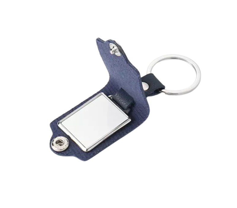 Leather Photo and Metal Keychain 5