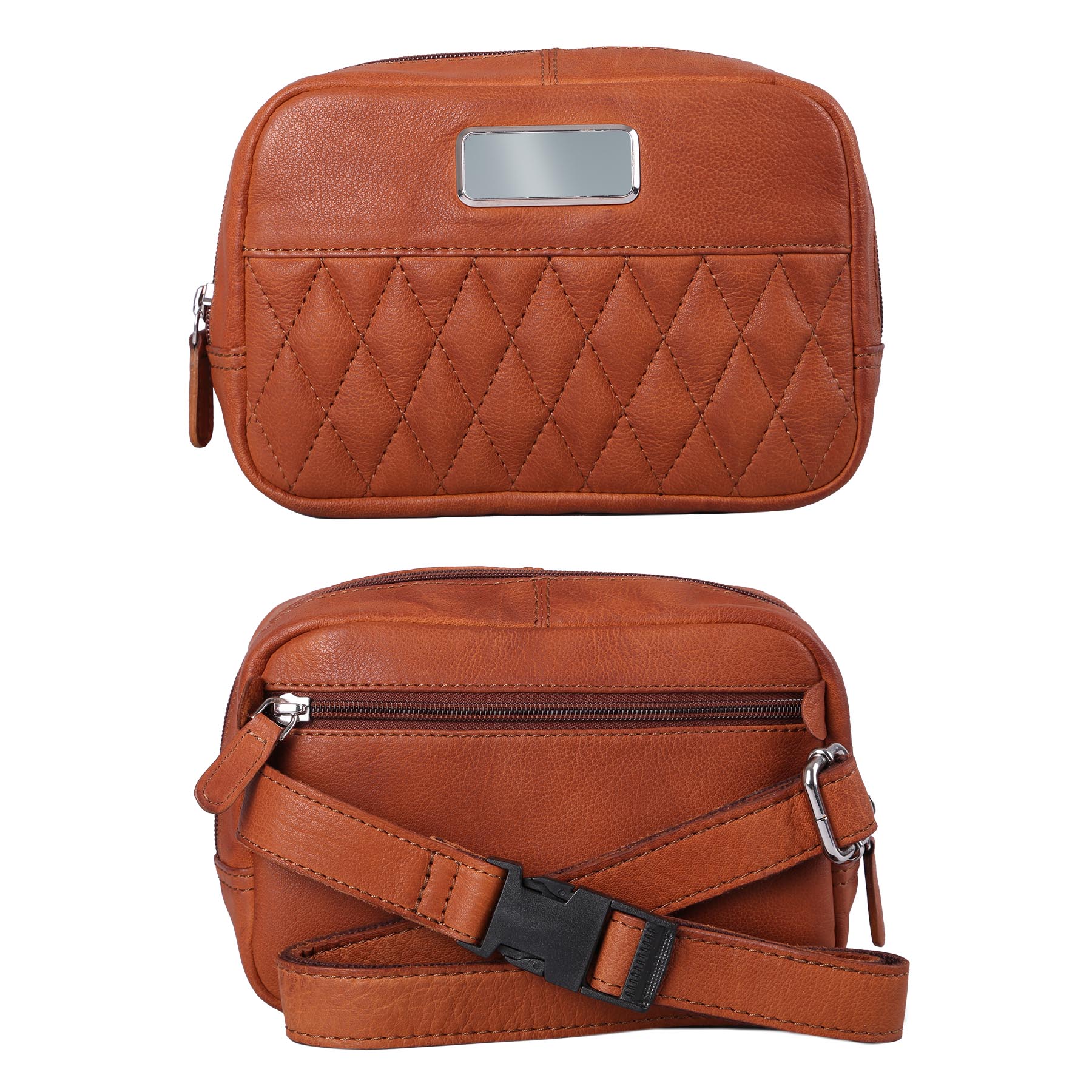 Brea Canyon Leather Cross Body Bag 18