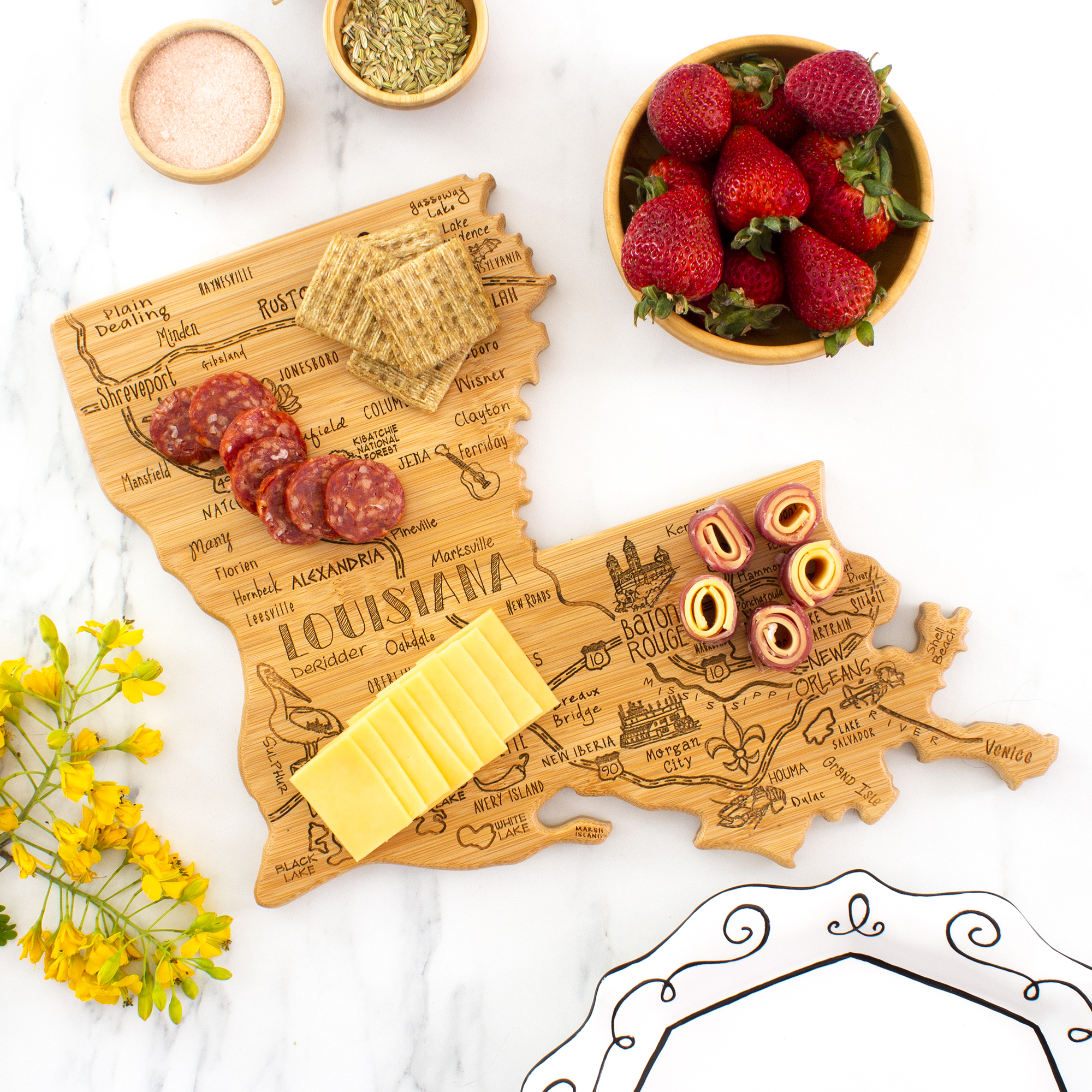 Destination Louisiana Cutting & Serving Board 11