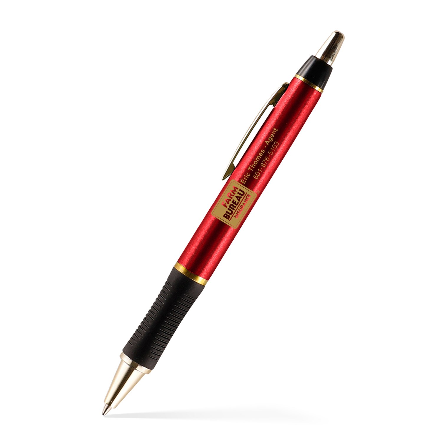 Barton Click Pen - Gold Accents 3