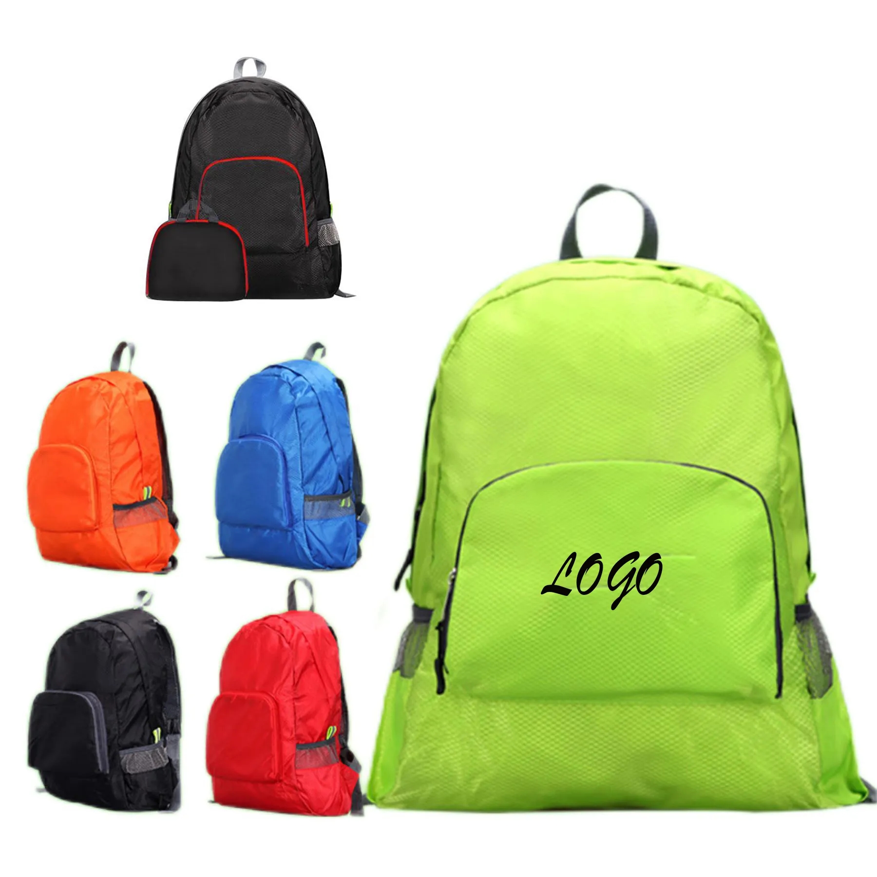 Classic Fold Backpack With Front Logo Design 6