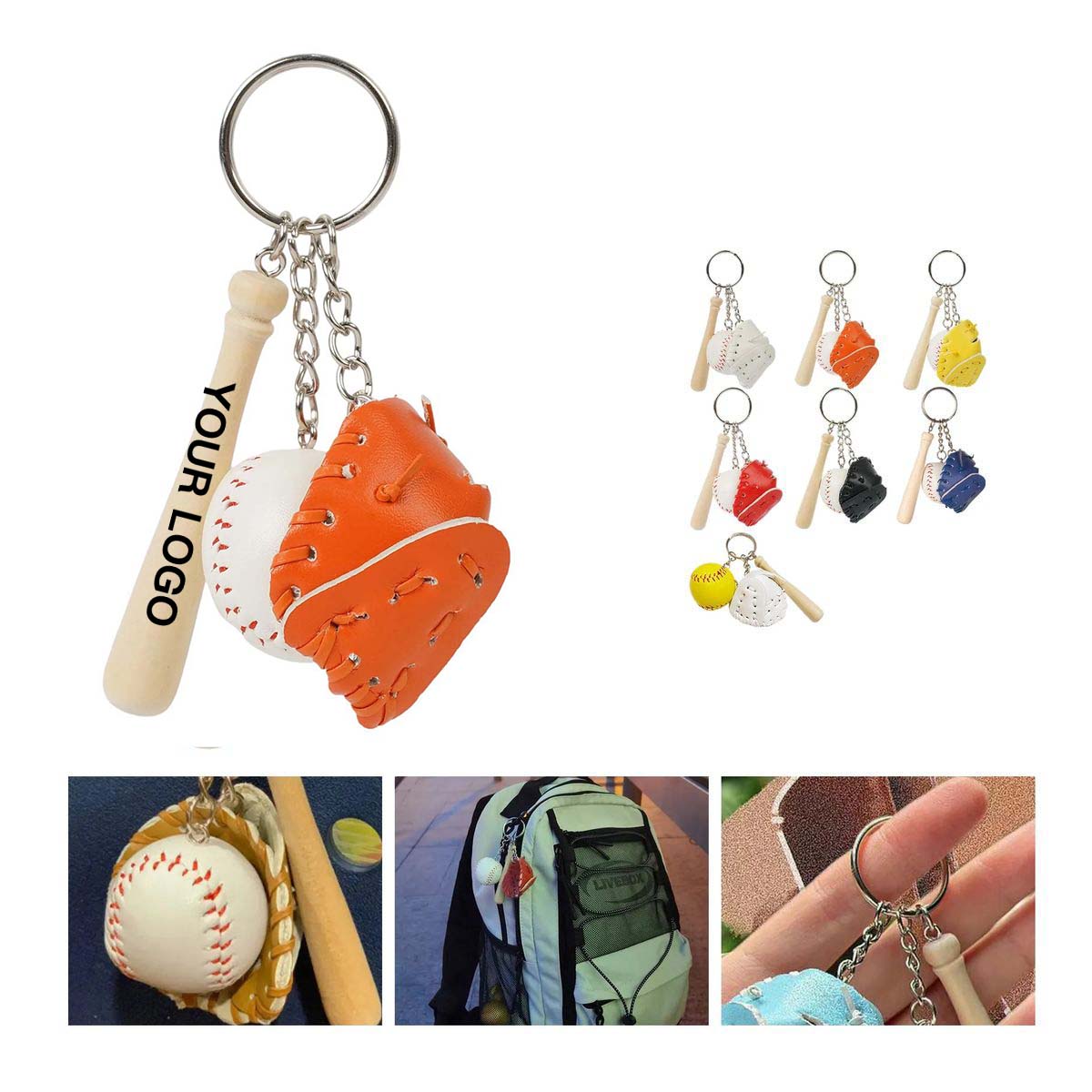 Durable Baseball Keychain for Fans and Gifts 2