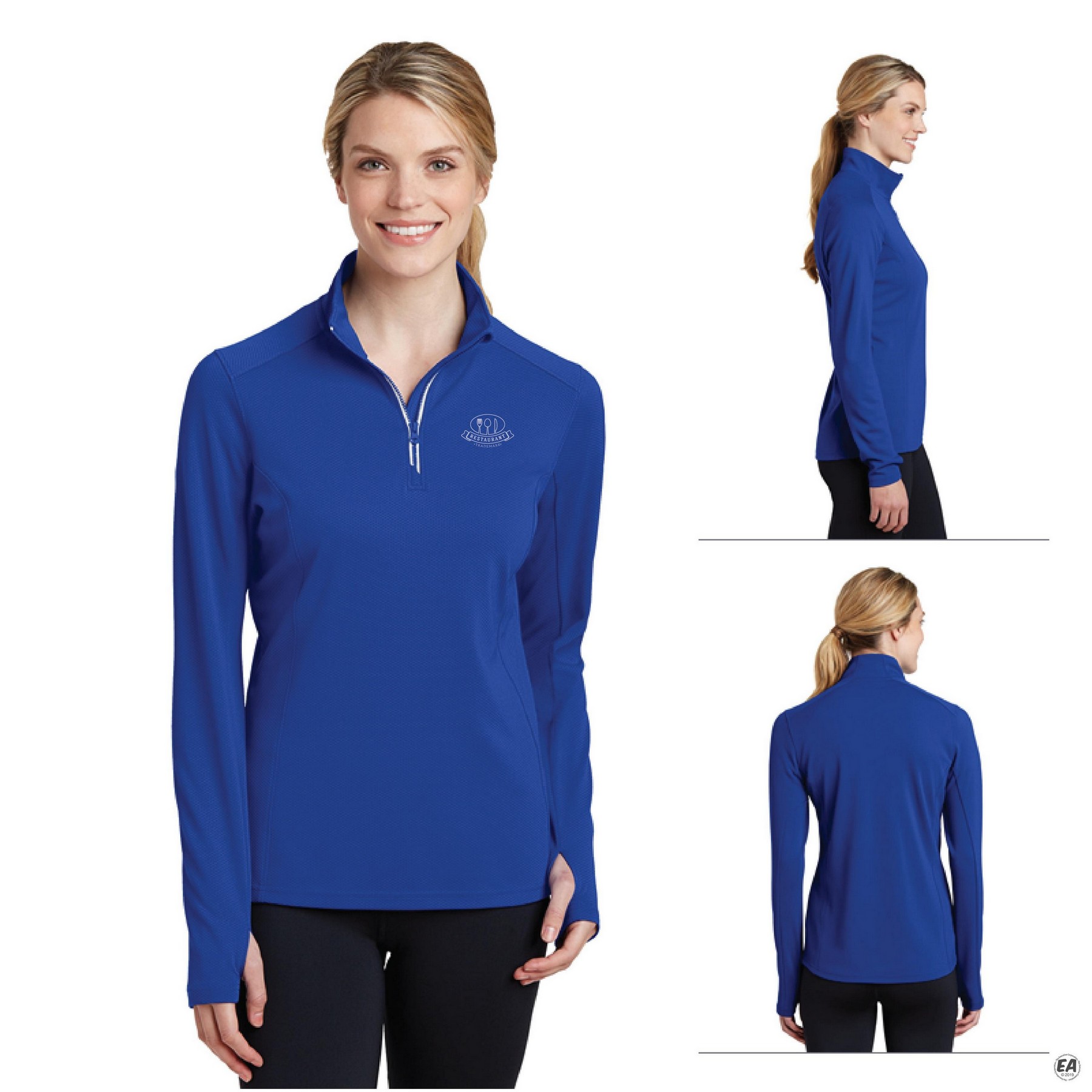 Women's Uv Micro Mesh Quarter Zip Pullover 2