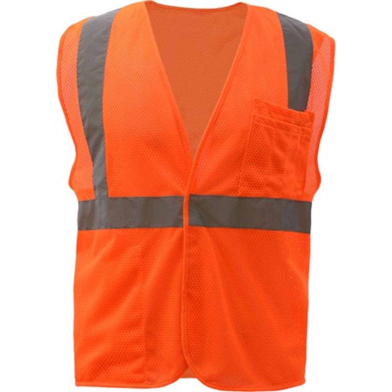 rPET Class 2 Reflective Mesh Safety Hook & Loop Vest with Pockets