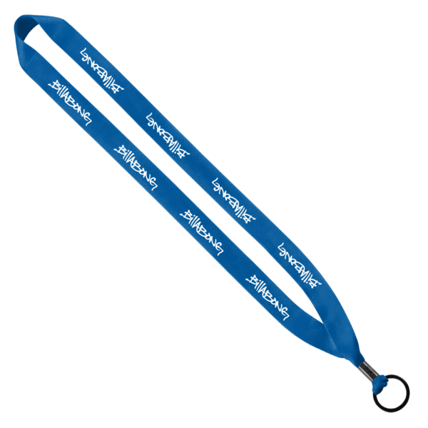3/4" Polyester Lanyard with Metal Crimp & Split-Ring 30