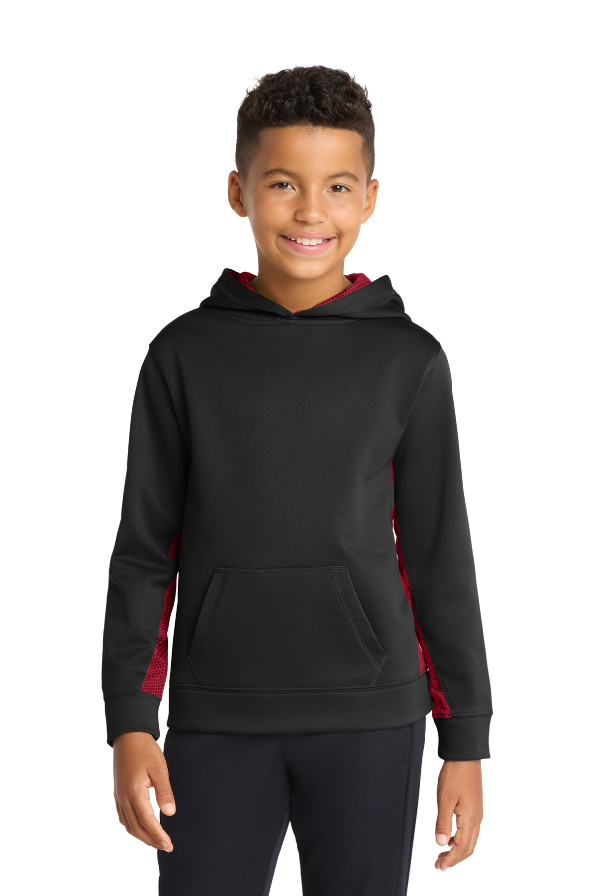 Sport-Tek Youth Sport-Wick CamoHex Fleece Colorblock Hooded Pullover. YST239 20