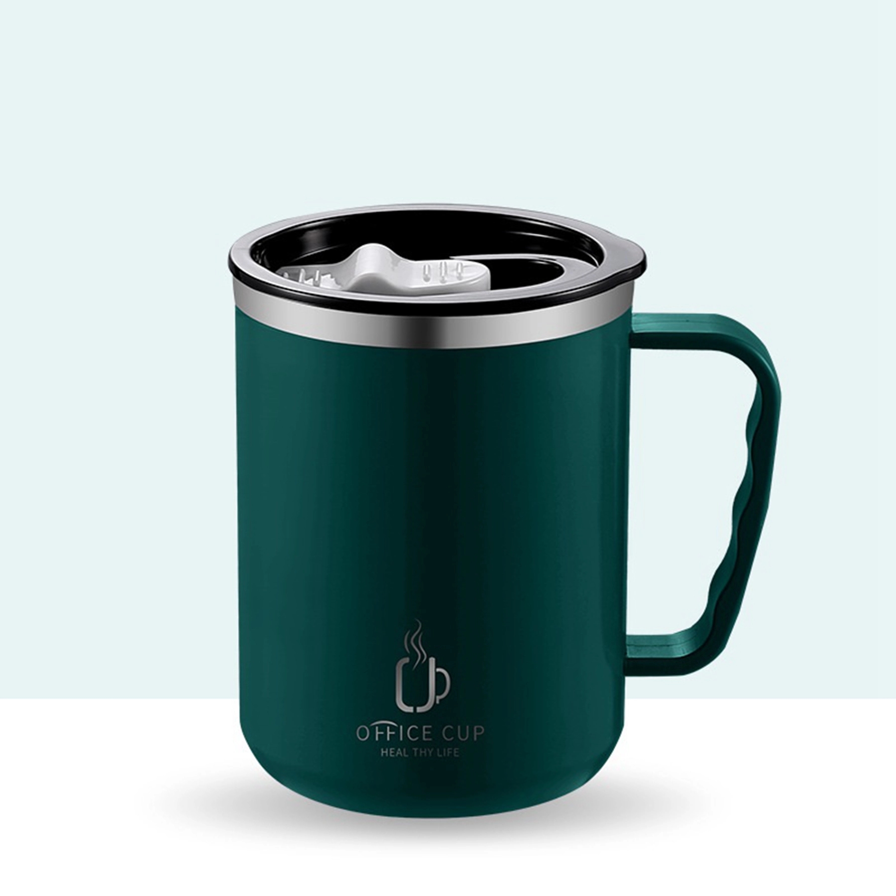17 Oz. Stainless Steel Coffee Mug With Handle 8