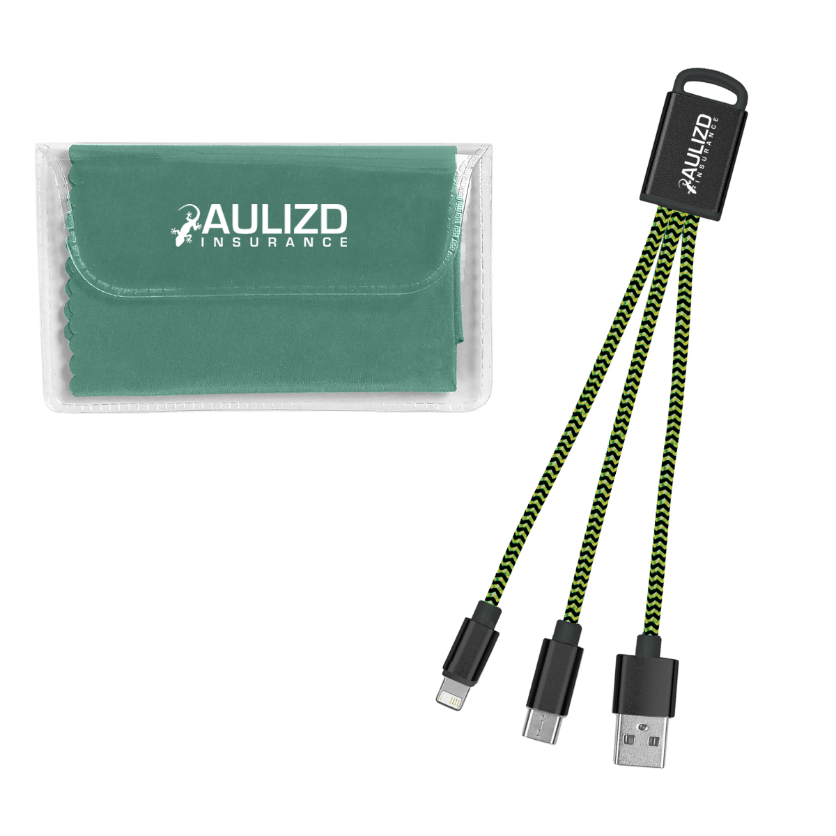 Braided Charging Buddy & Micro Fiber Cloth Set 10