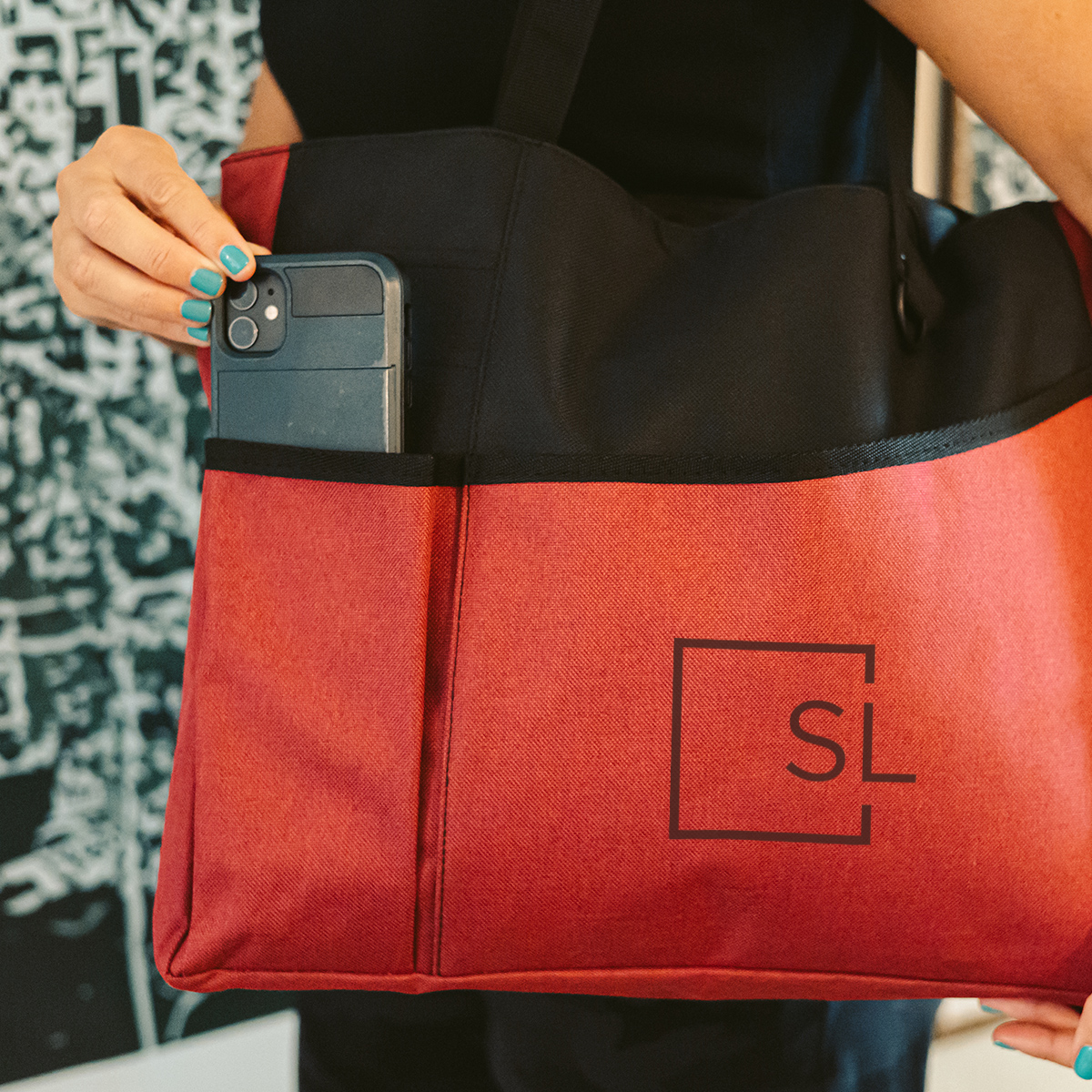 Delegate Heathered Tote Bag, custom tote bag with logo imprint 4