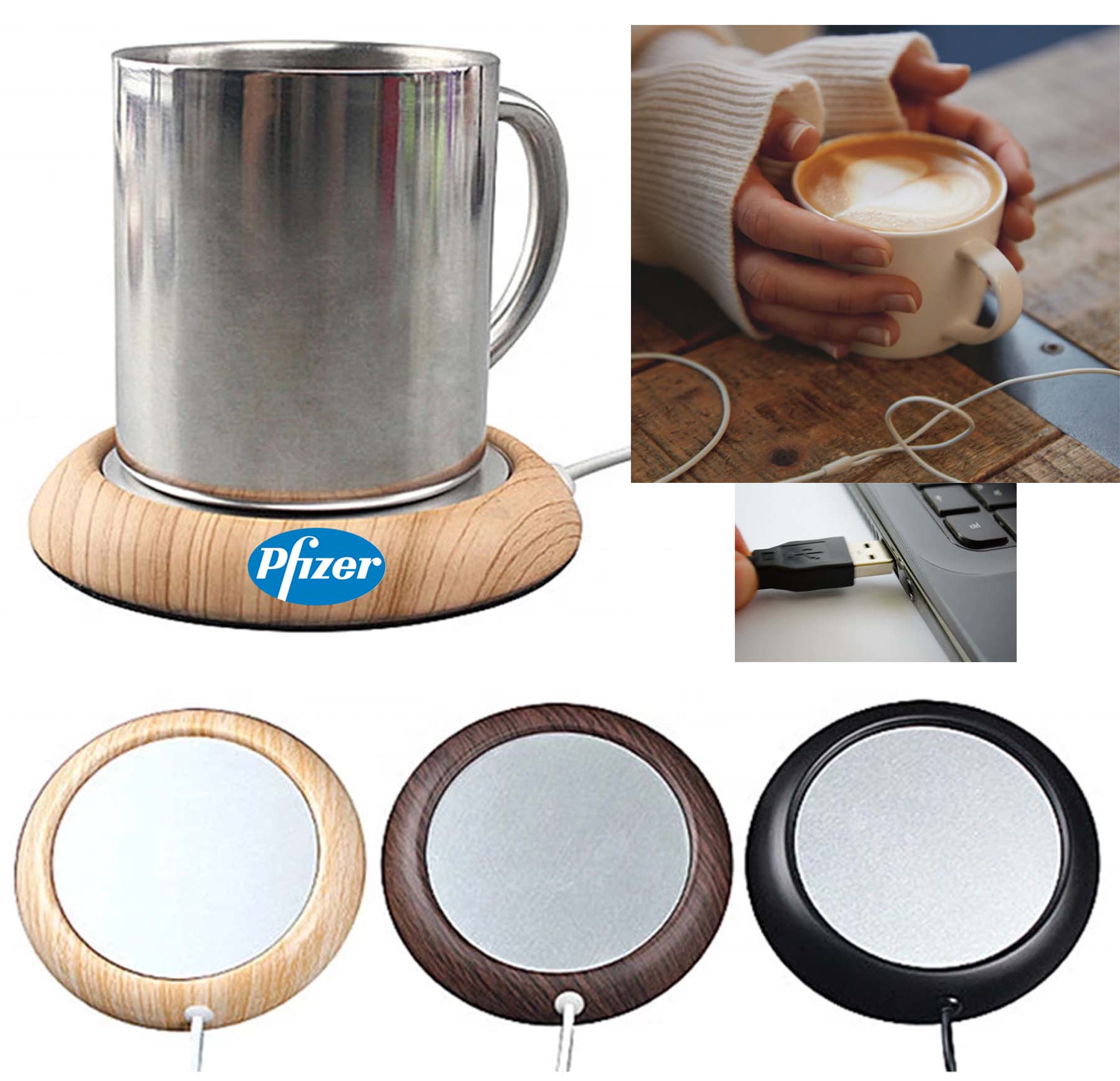 iBank ® USB Cup Warmer, Coaster Coffee Mug Warmer 1