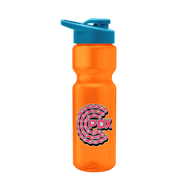 Blazer 28oz Transparent Bike Bottle w/Drink-thru Lid 1255