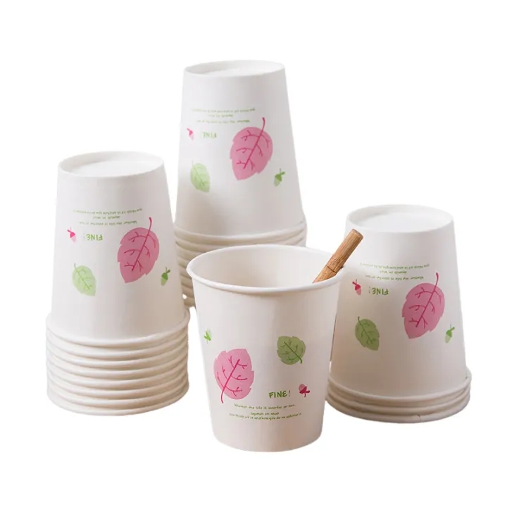9oz Thickened Original Wood Pulp Disposable Paper Cup 5