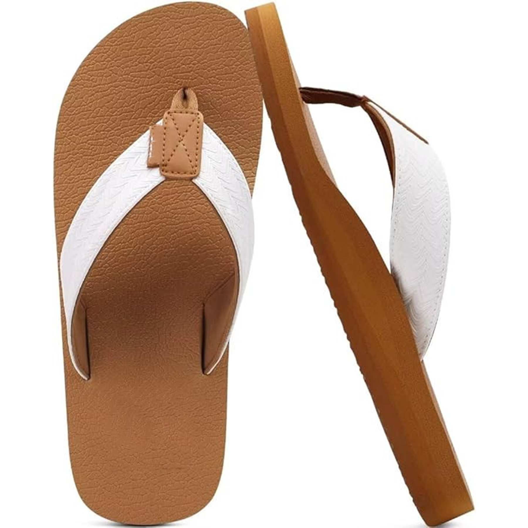 Men's Yoga Mat Leather Flip Flops 5
