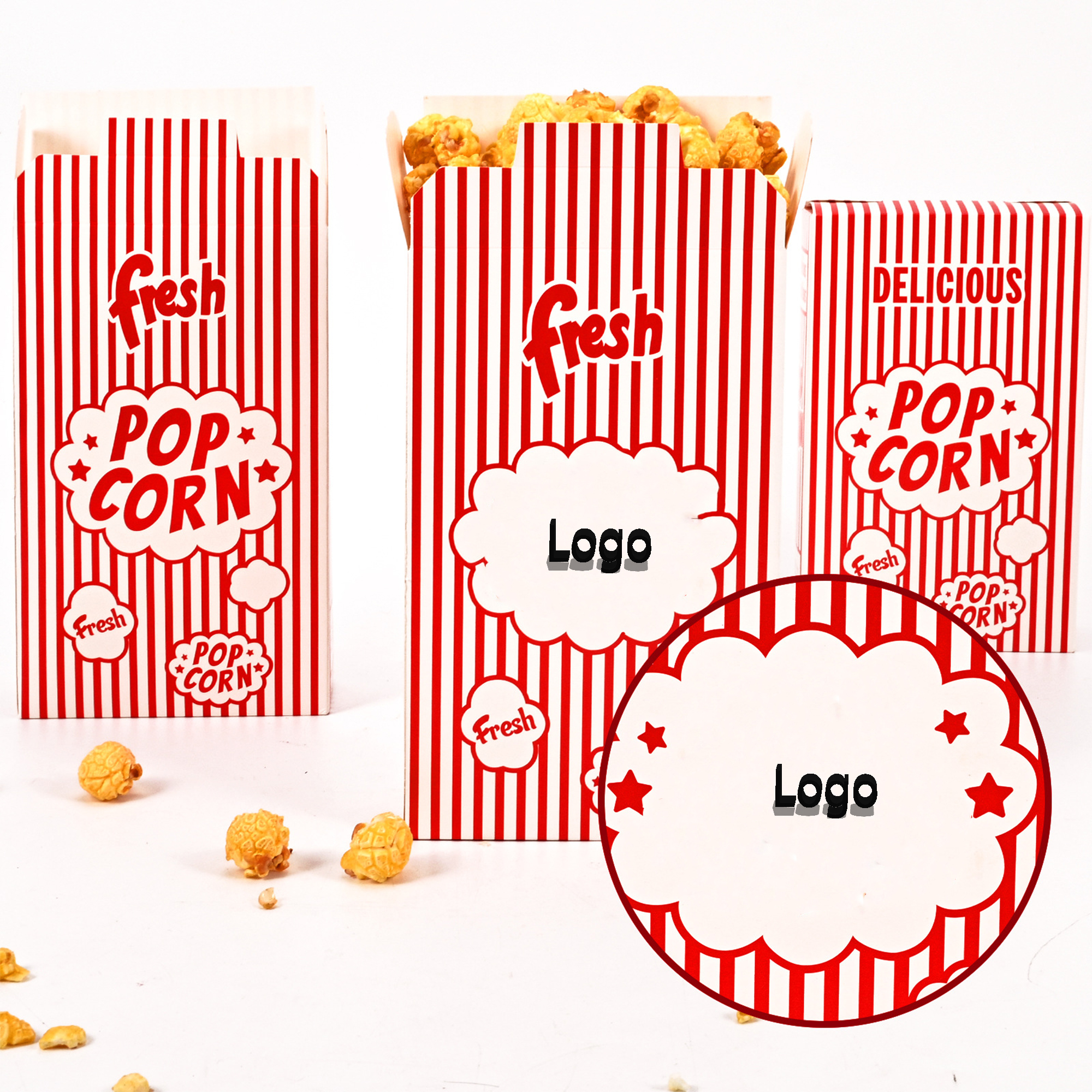 Custom Movie Night Party Paper Popcorn Buckets 3